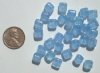 30 7x8mm Milky Blue Cubes